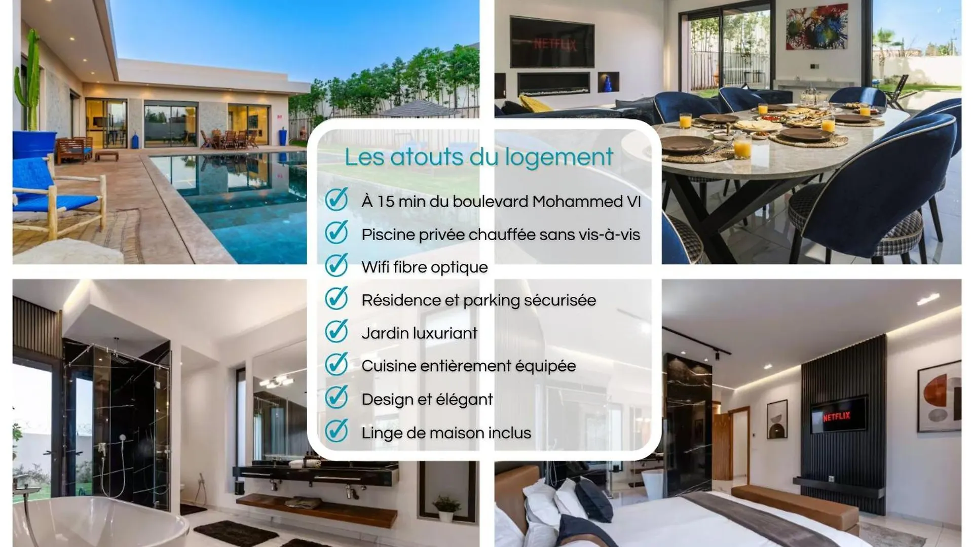 Villa Azur - Wifi, Piscine Chauffee, Sans Vis-A-Vis Marrakesh Morocco