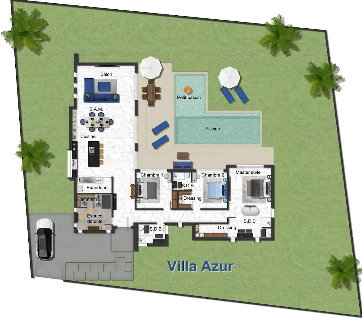 Villa Azur - Wifi, Piscine Chauffee, Sans Vis-A-Vis Marrakesh